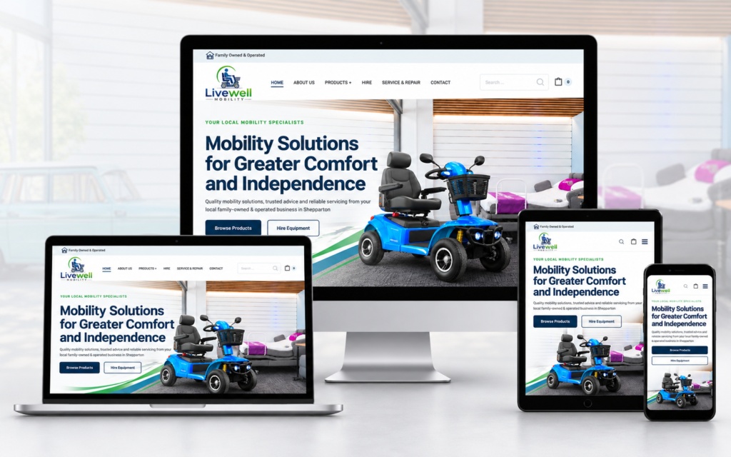 Livewell Mobility website design by Online Marketing Guru